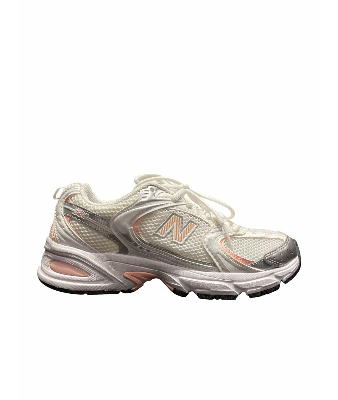 NEW BALANCE Белые текстильные кроссовки, фото 1