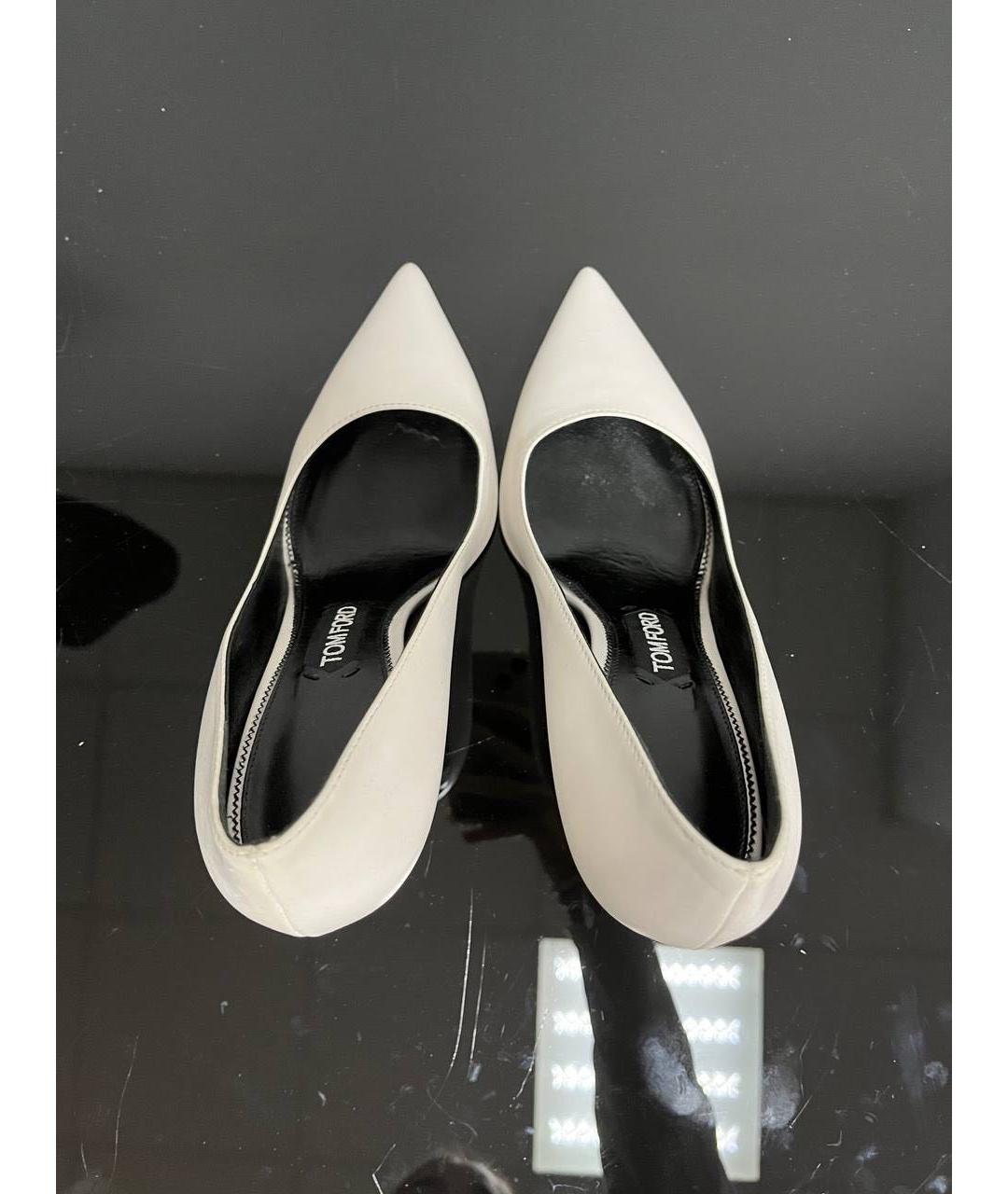 TOM FORD Белые кожаные туфли, фото 3
