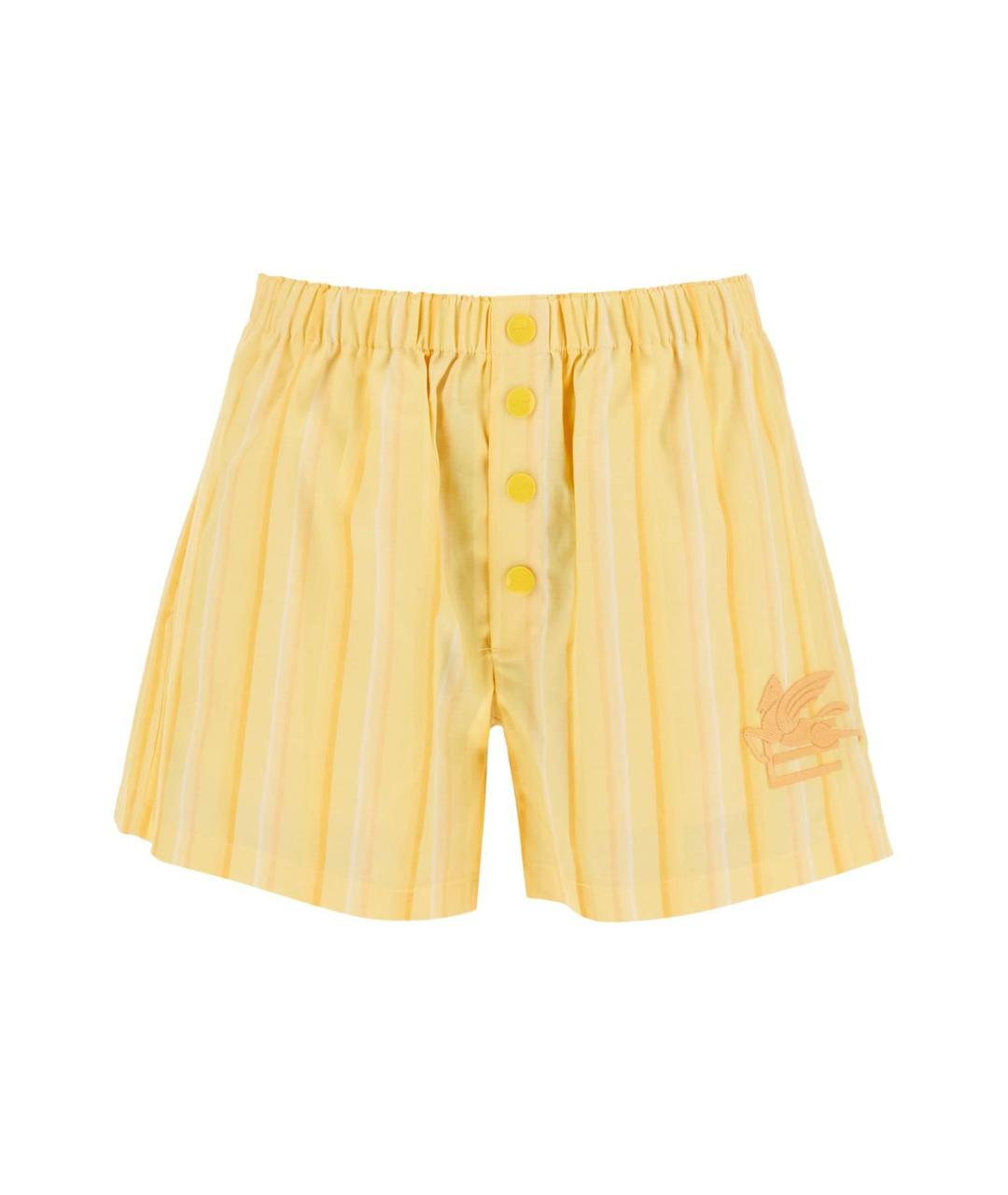 ETRO Желтые хлопковые шорты, фото 1