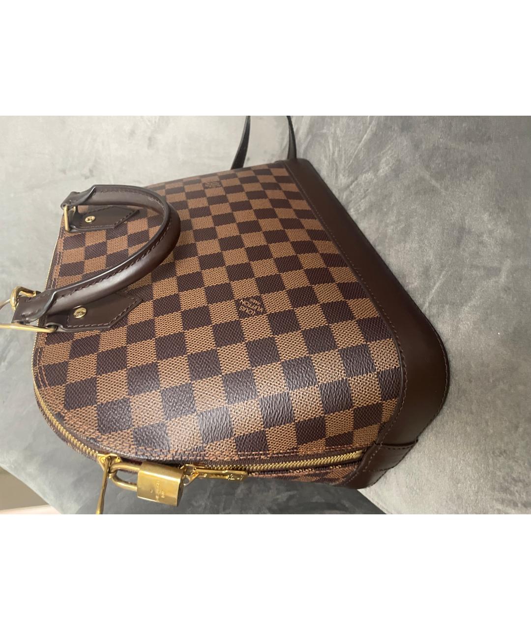 LOUIS VUITTON Коричневая кожаная сумка тоут, фото 2