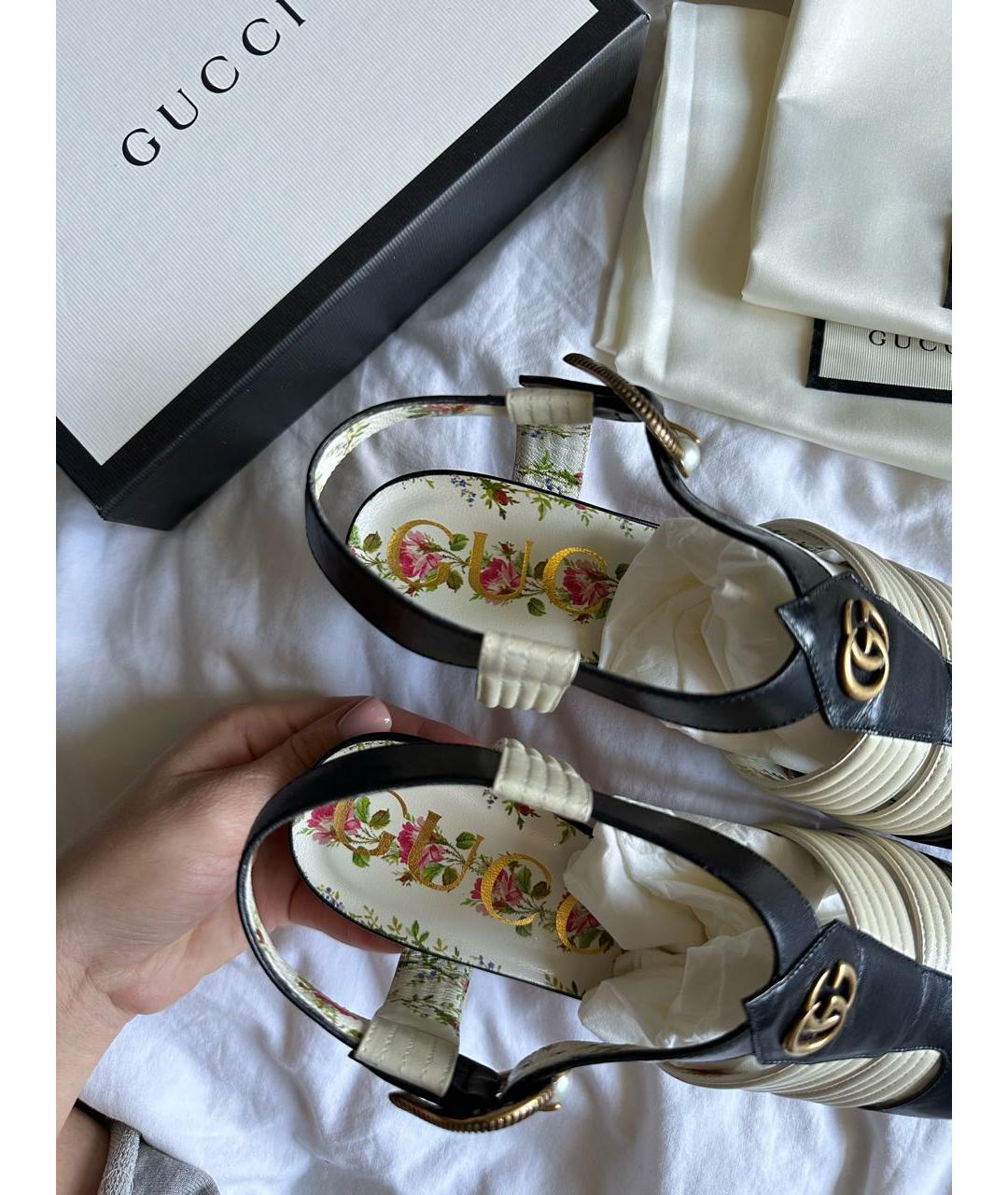 GUCCI Черные кожаные туфли, фото 6