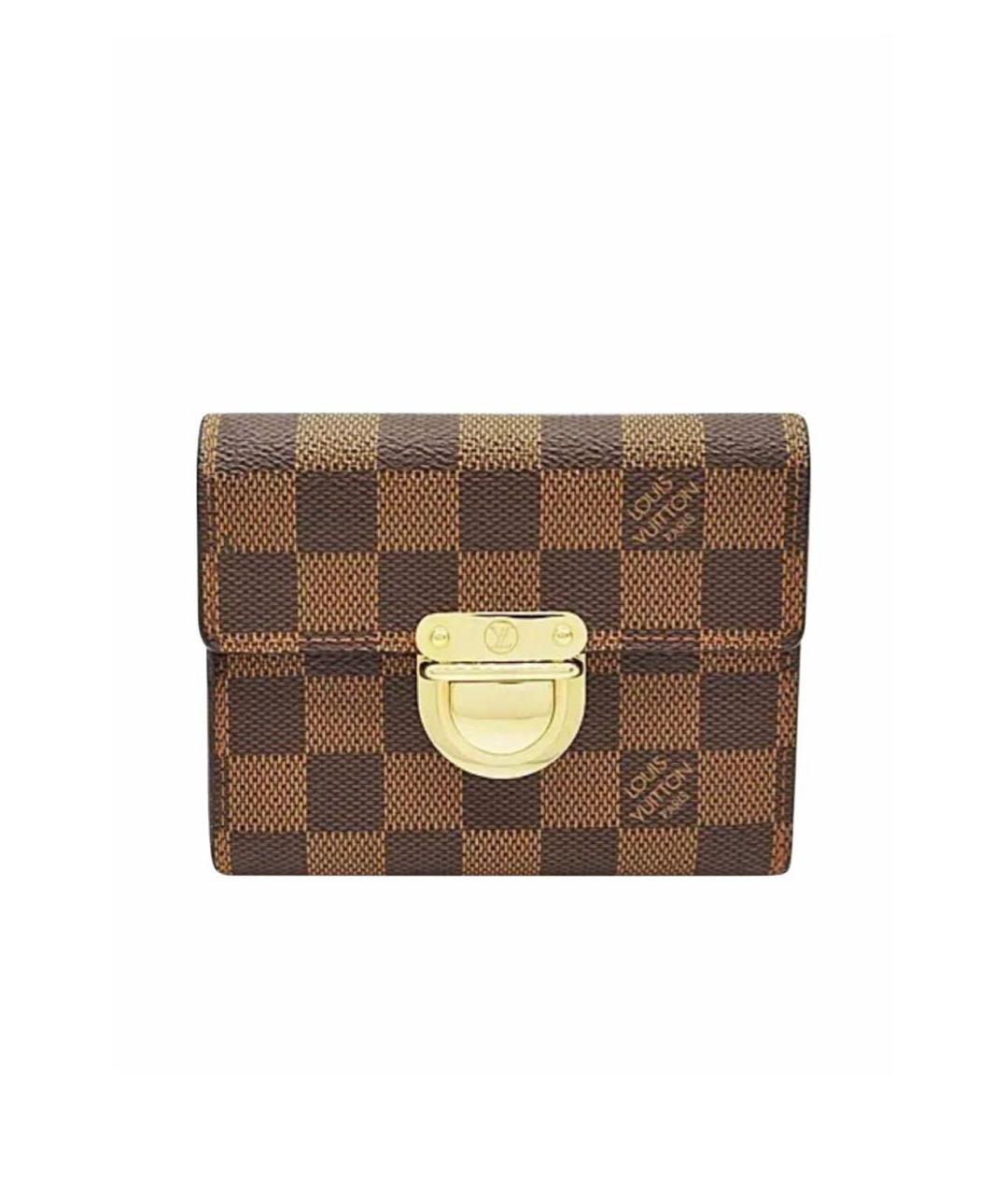 LOUIS VUITTON PRE-OWNED Коричневый кожаный кошелек, фото 1