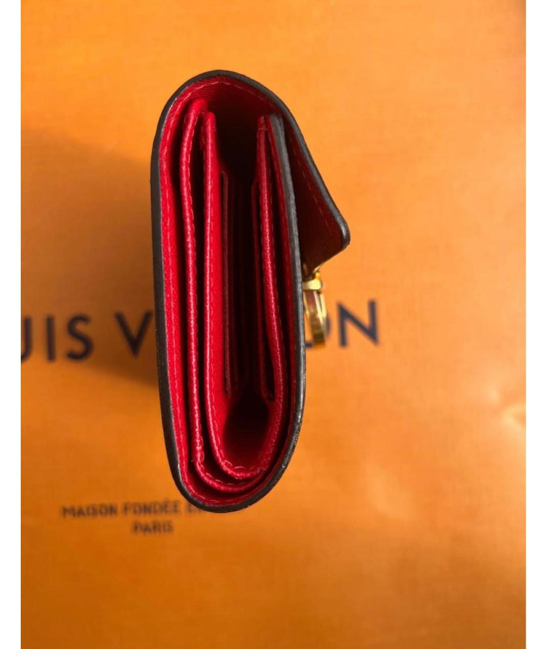 LOUIS VUITTON PRE-OWNED Коричневый кожаный кошелек, фото 3