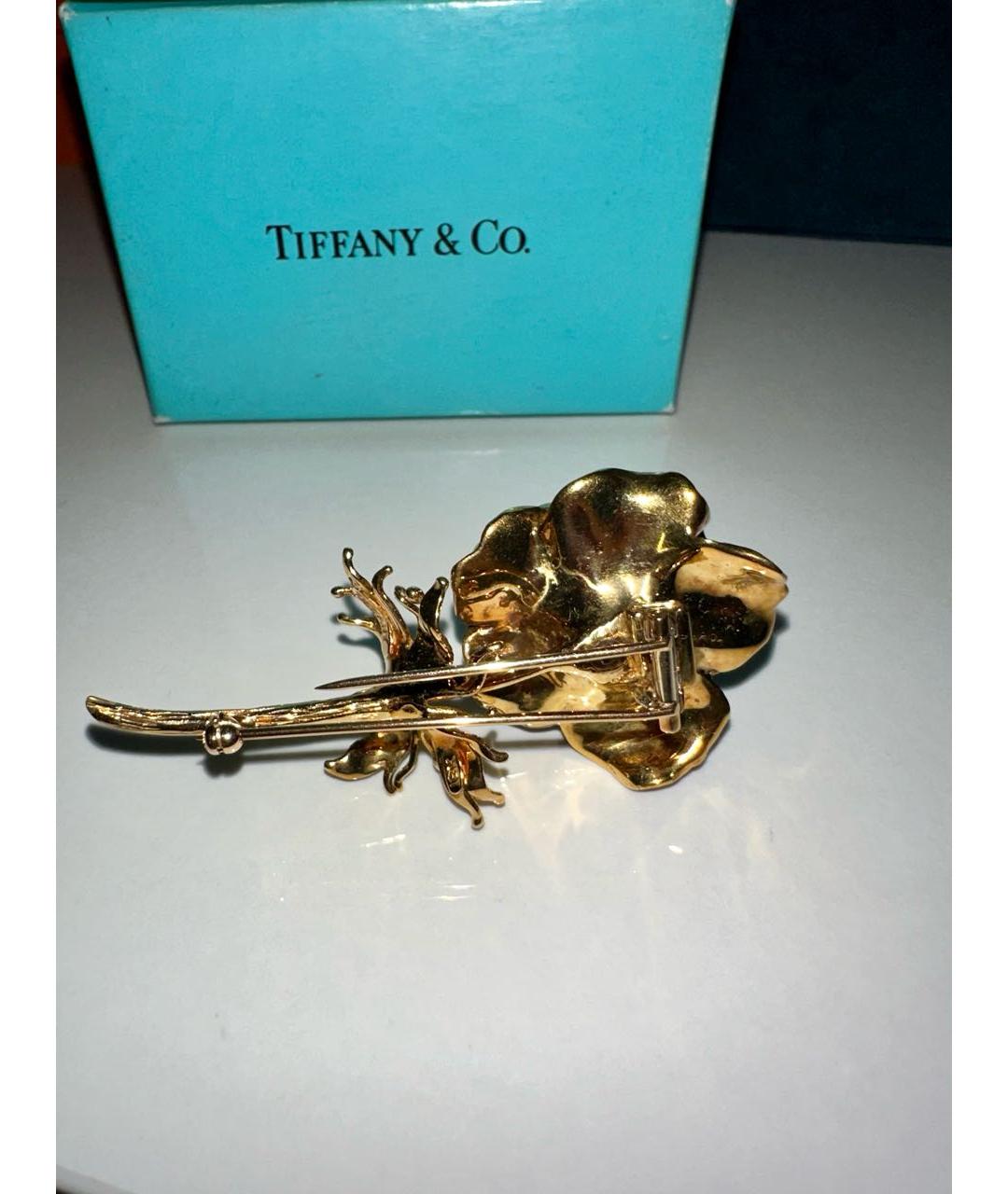 TIFFANY&CO Брошь из желтого золота, фото 4
