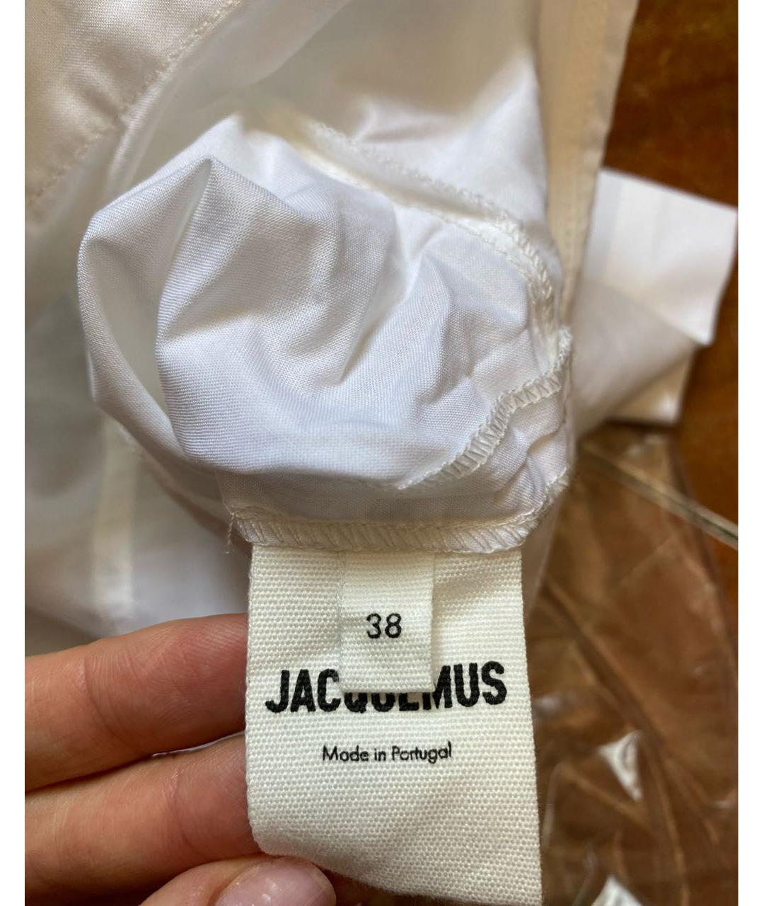 JACQUEMUS Белая хлопковая рубашка, фото 7