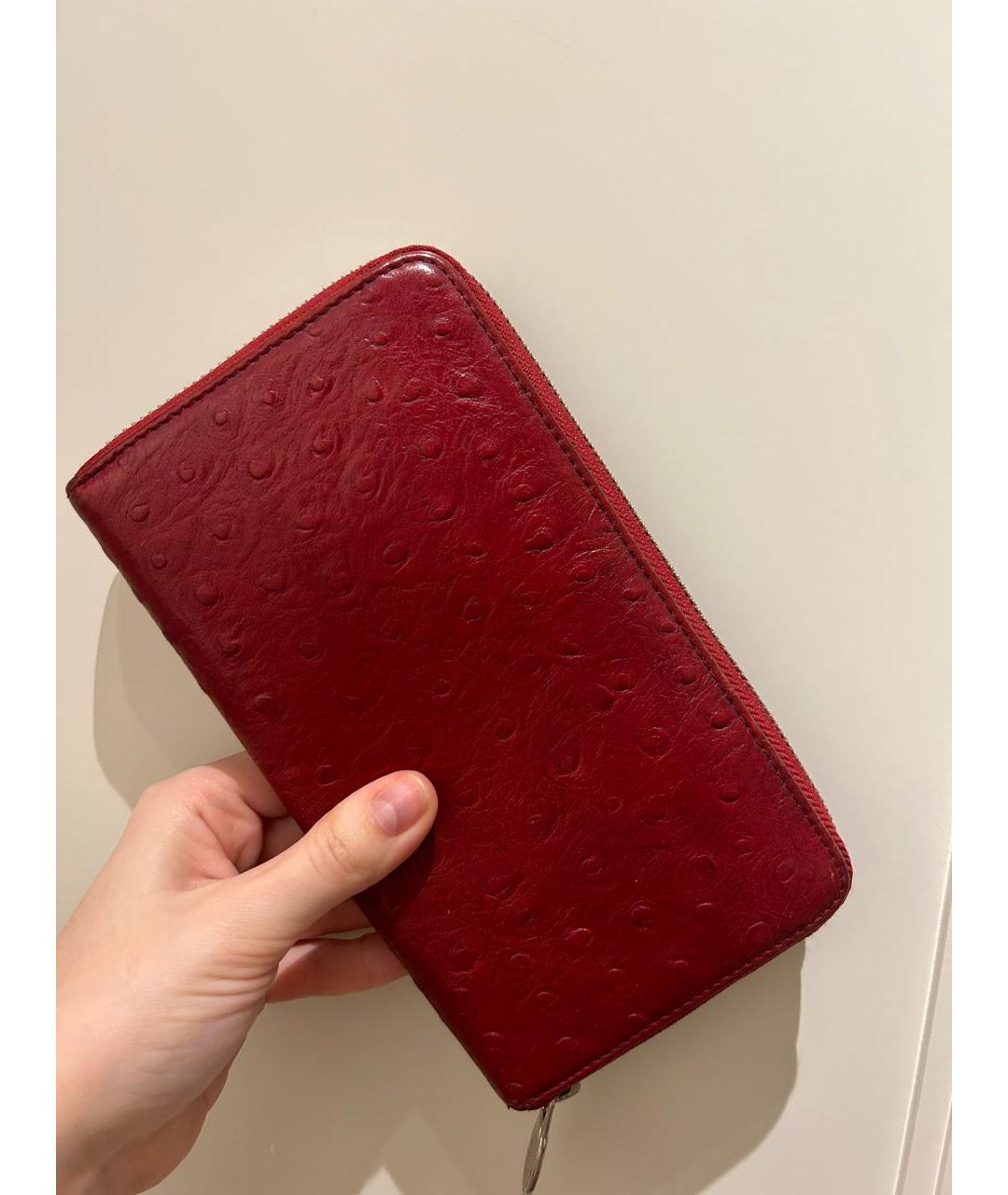 FURLA Бордовый кожаный кошелек, фото 6
