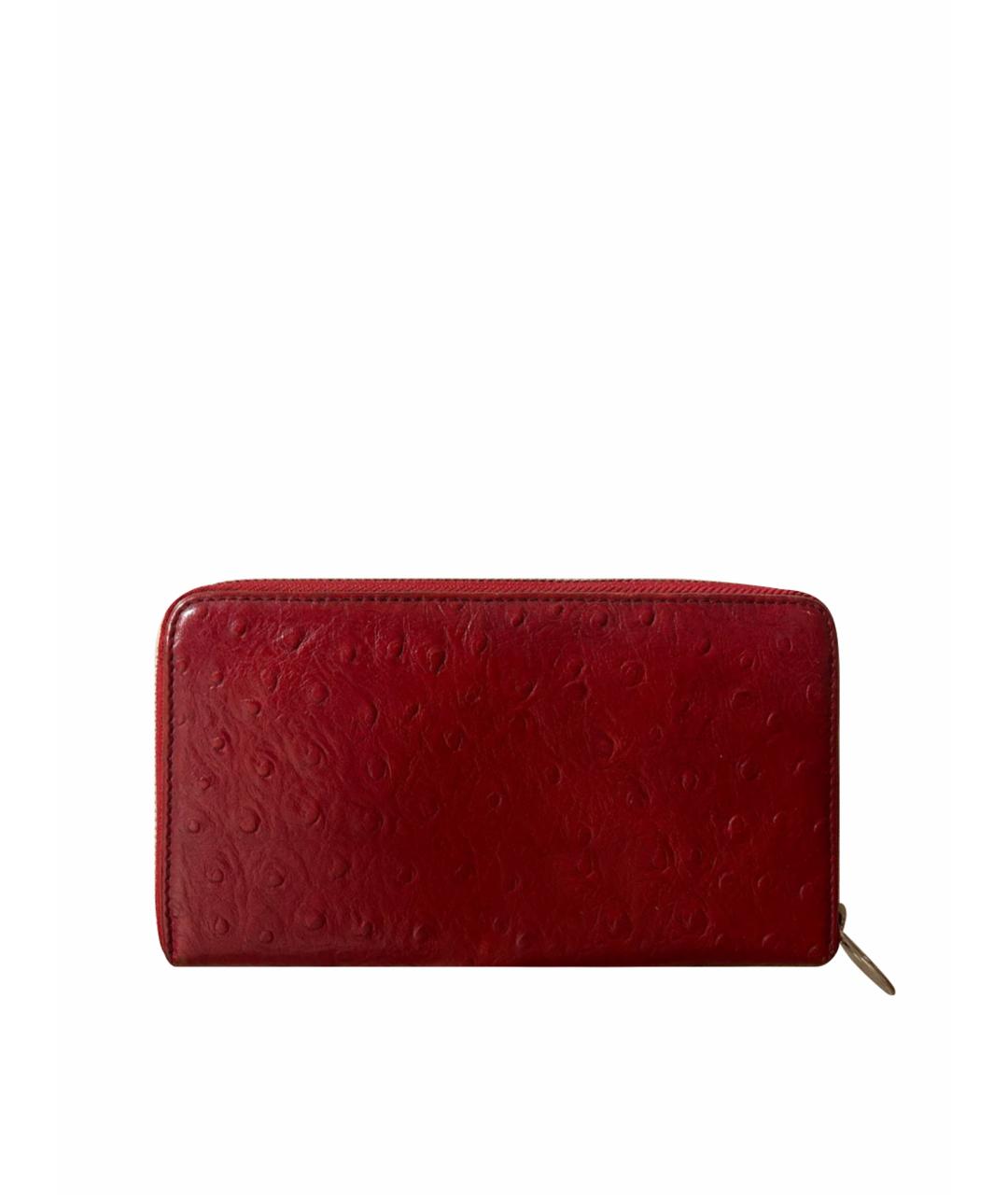 FURLA Бордовый кожаный кошелек, фото 1