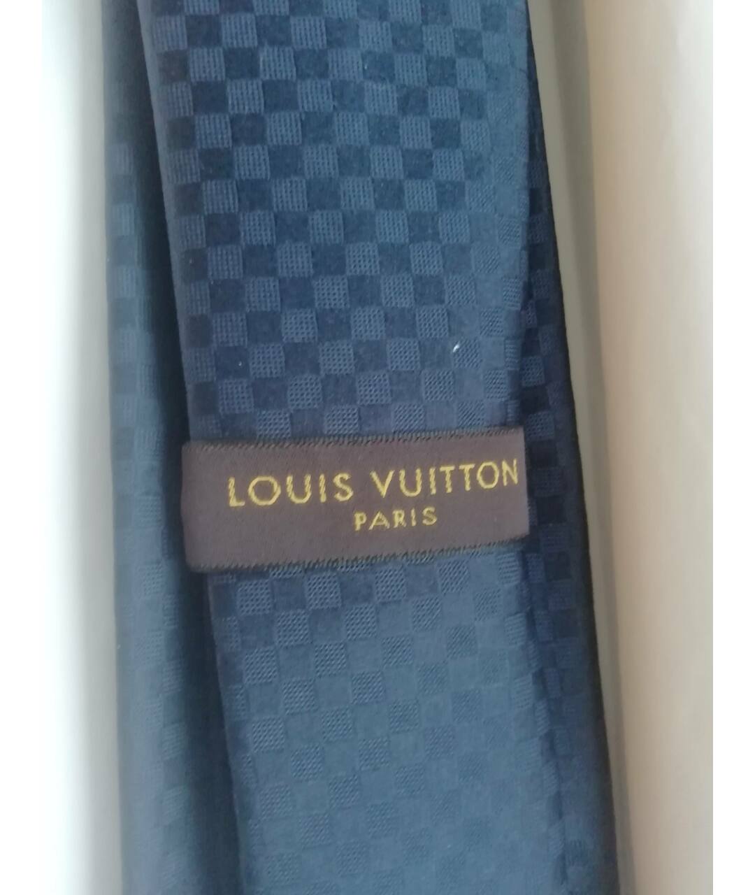 LOUIS VUITTON PRE-OWNED Темно-синий шелковый галстук, фото 5