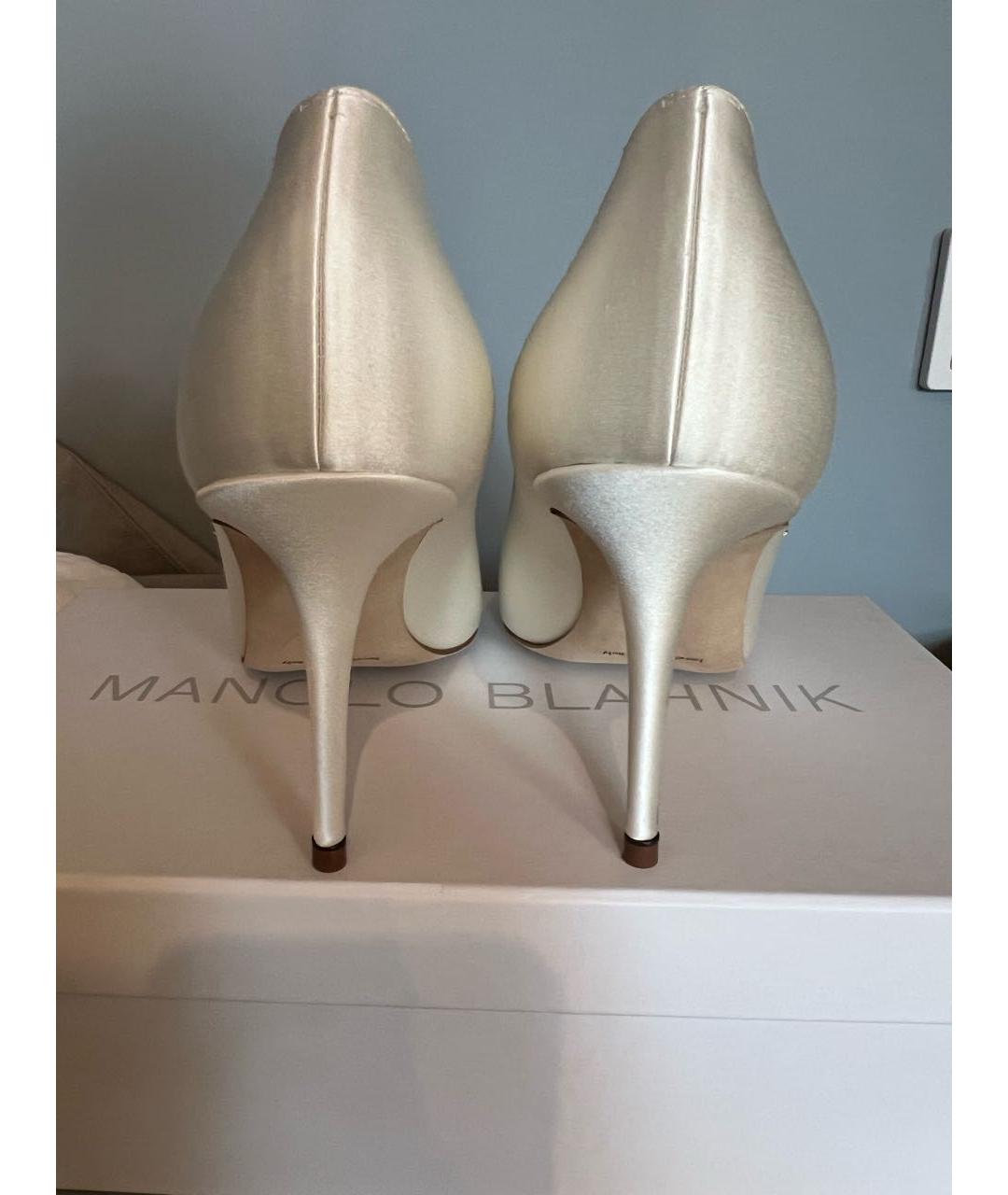 MANOLO BLAHNIK Белые туфли, фото 4