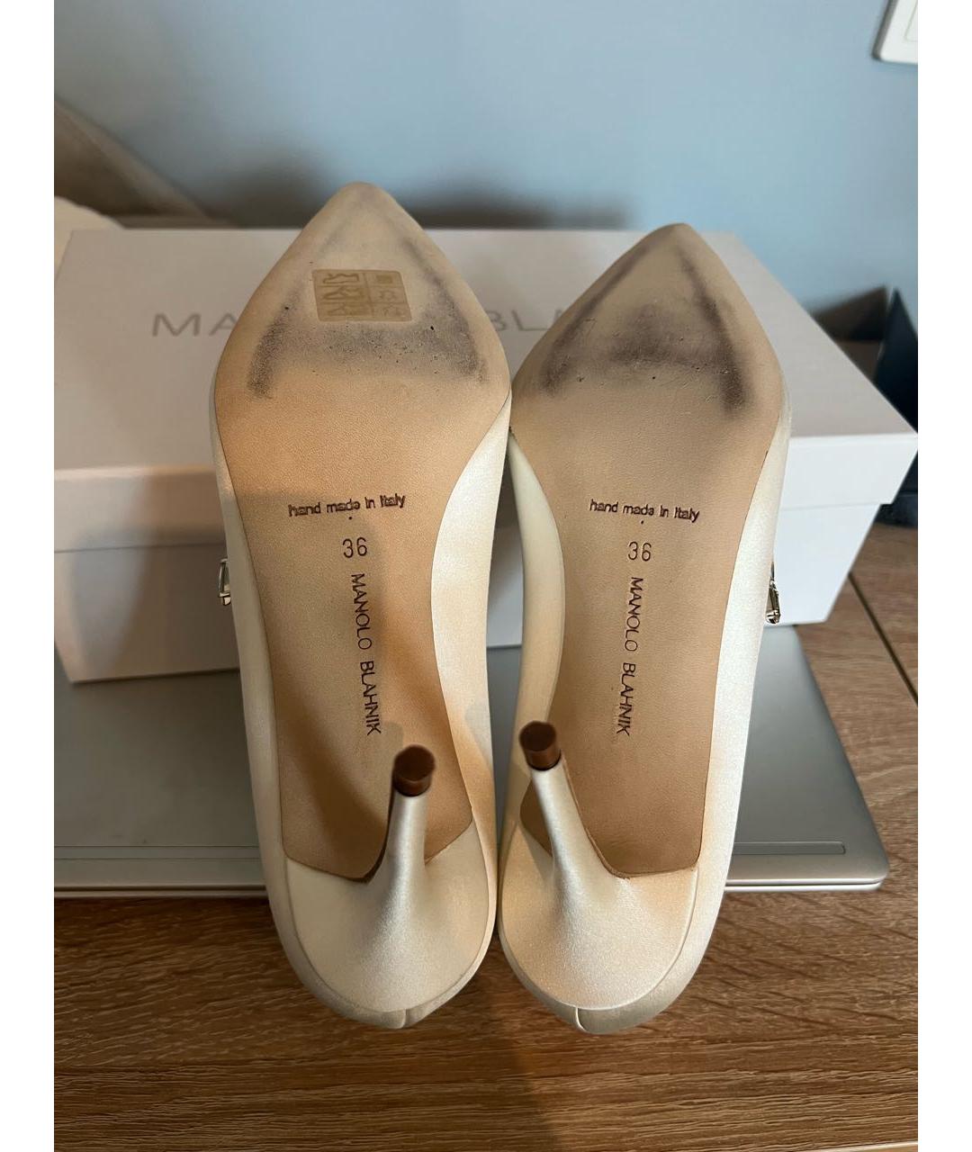 MANOLO BLAHNIK Белые туфли, фото 5