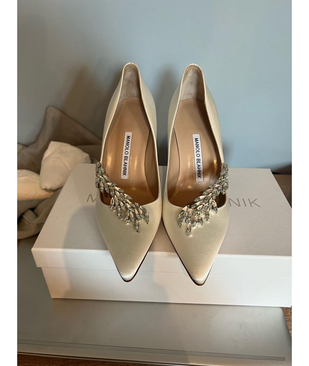 MANOLO BLAHNIK Белые туфли, фото 6