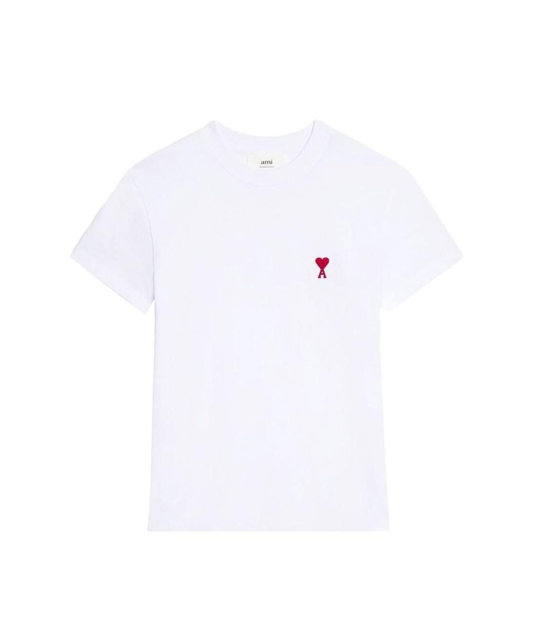 AMI Белая хлопковая футболка, фото 1
