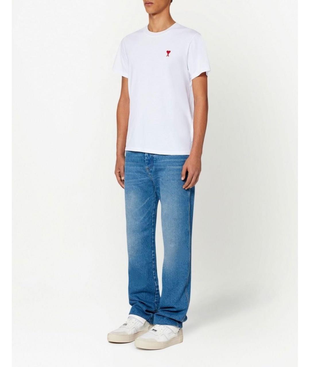 AMI Белая хлопковая футболка, фото 3