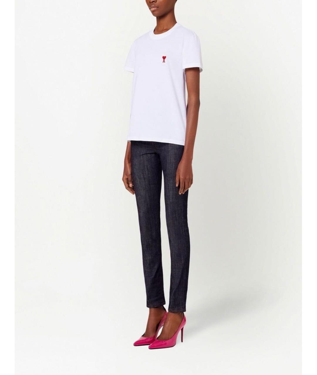 AMI Белая хлопковая футболка, фото 2