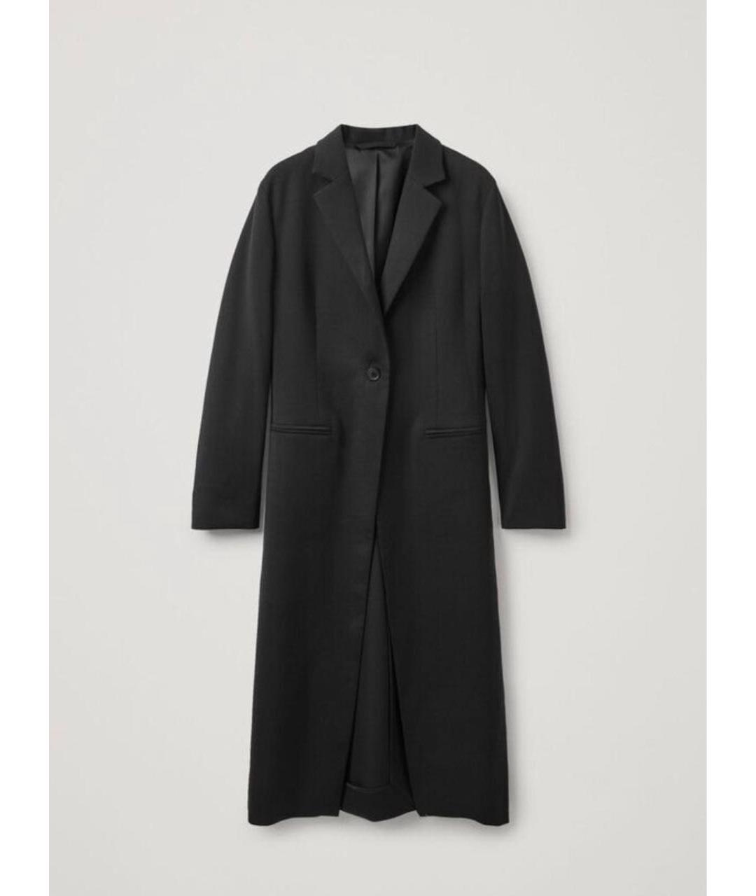 COS Черное шерстяное пальто, фото 7