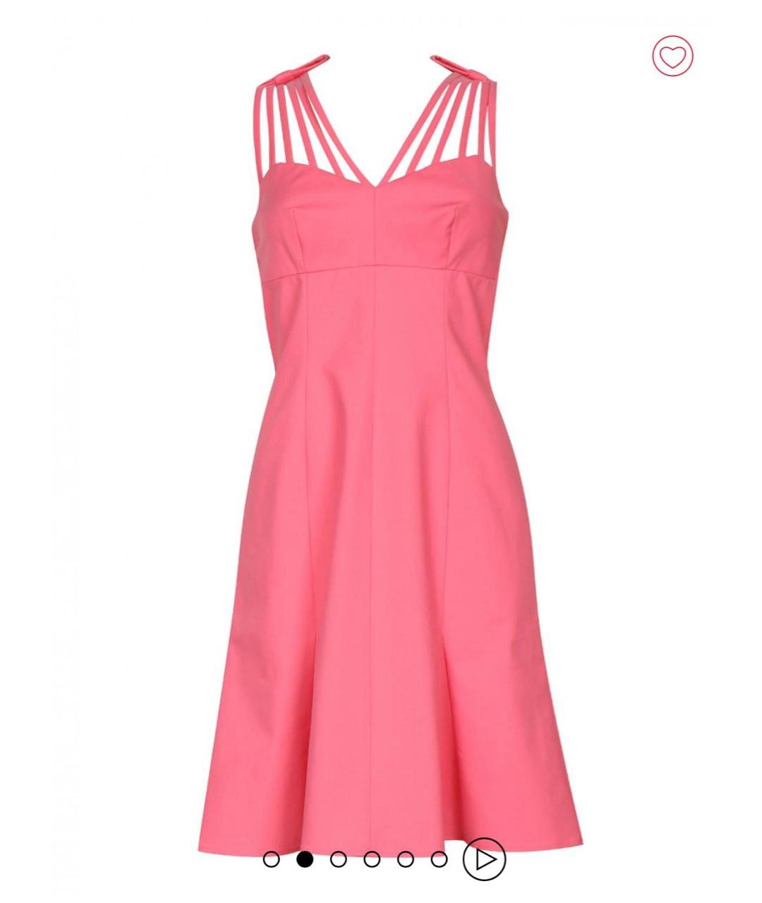 MOSCHINO Розовое хлопковое коктейльное платье, фото 8