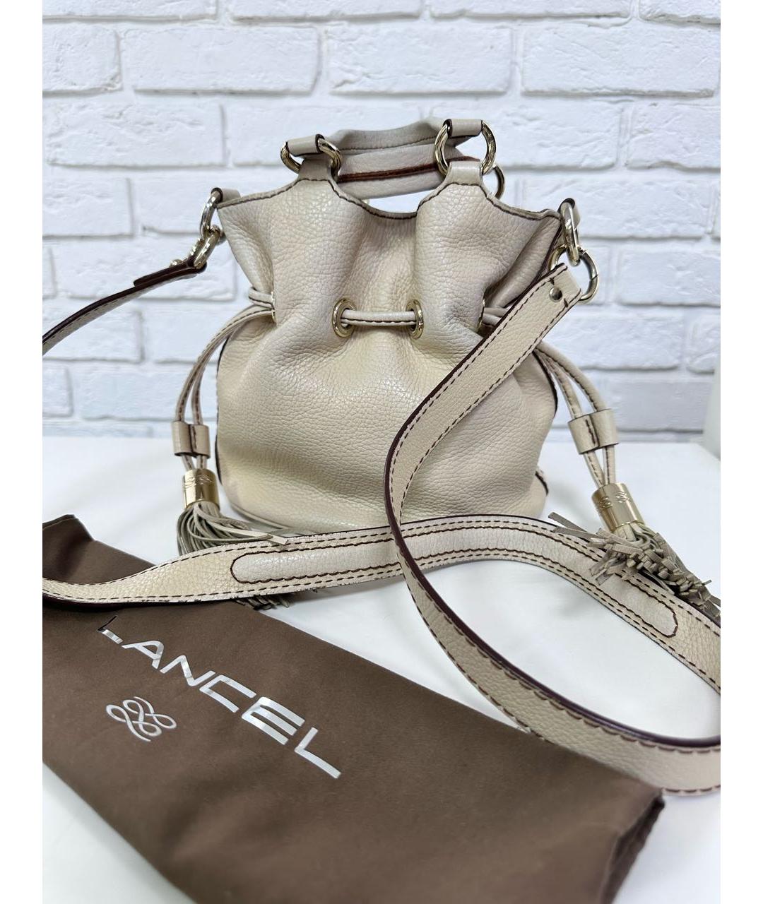 LANCEL Бежевая кожаная сумка тоут, фото 4