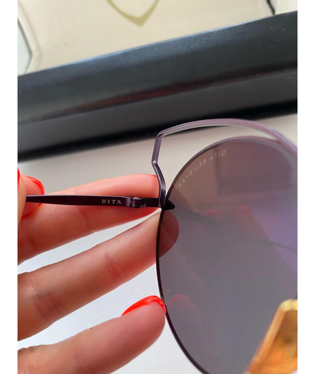 DITA Фиолетовые металлические солнцезащитные очки, фото 3