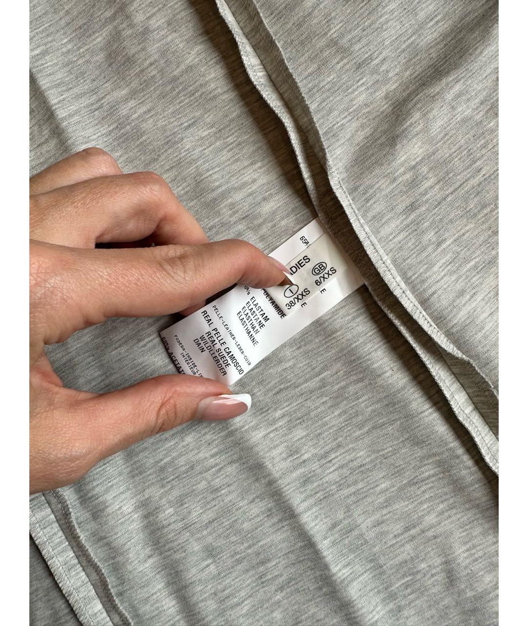FABIANA FILIPPI Серый хлопко-эластановый жакет/пиджак, фото 6