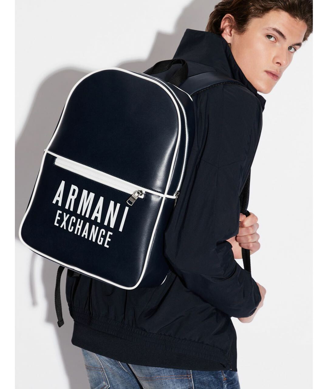 ARMANI EXCHANGE Черный рюкзак из искусственной кожи, фото 8