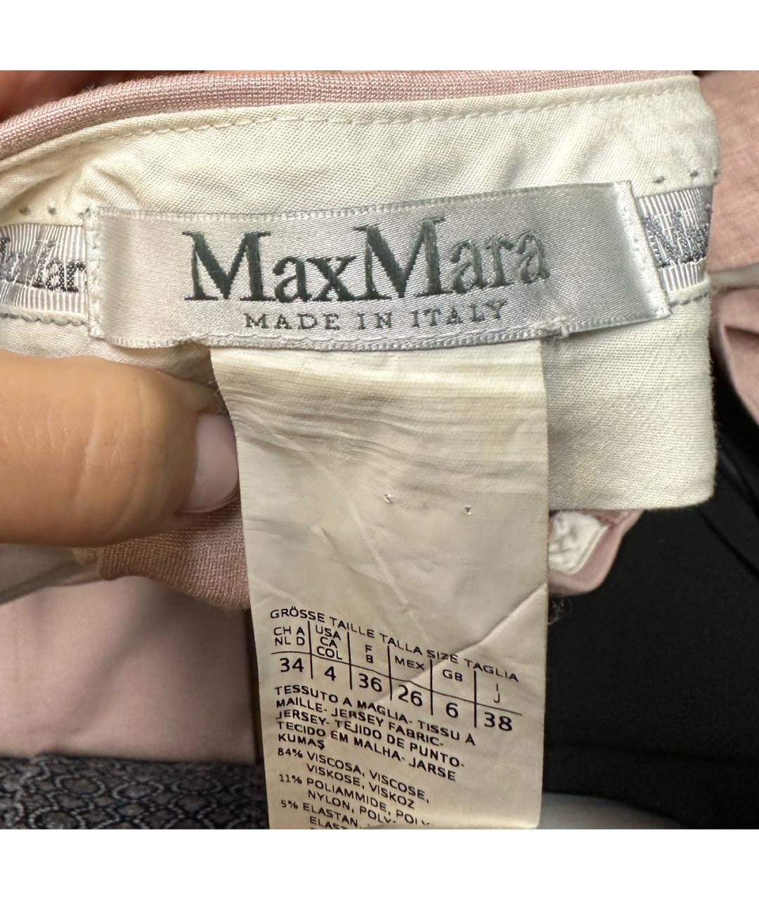 'S MAX MARA Розовые вискозные брюки узкие, фото 4