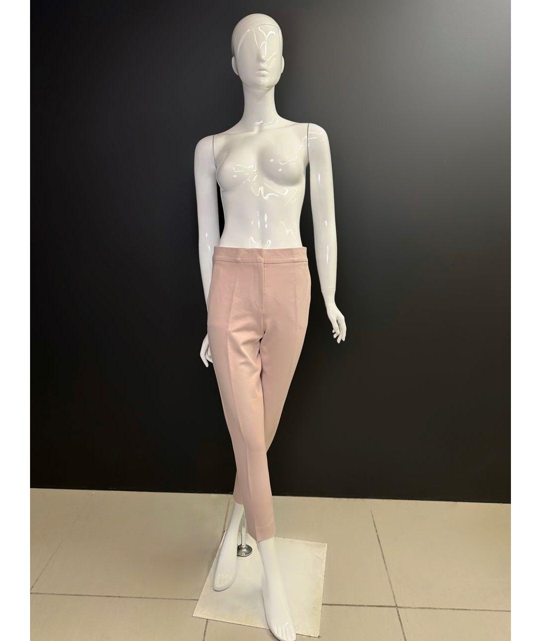 'S MAX MARA Розовые вискозные брюки узкие, фото 7