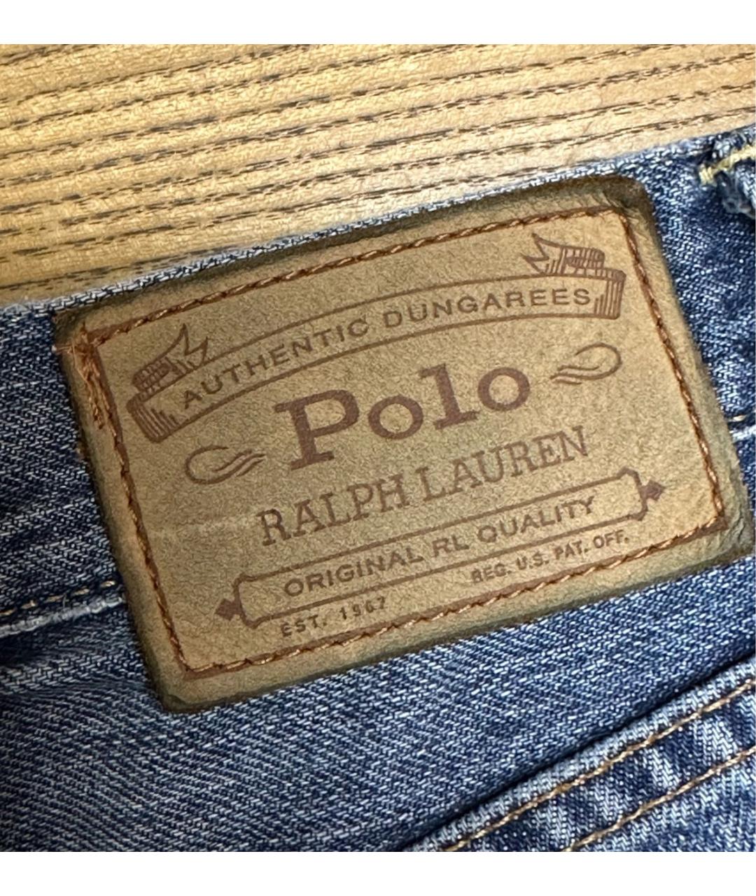 POLO RALPH LAUREN Синие деним шорты, фото 4