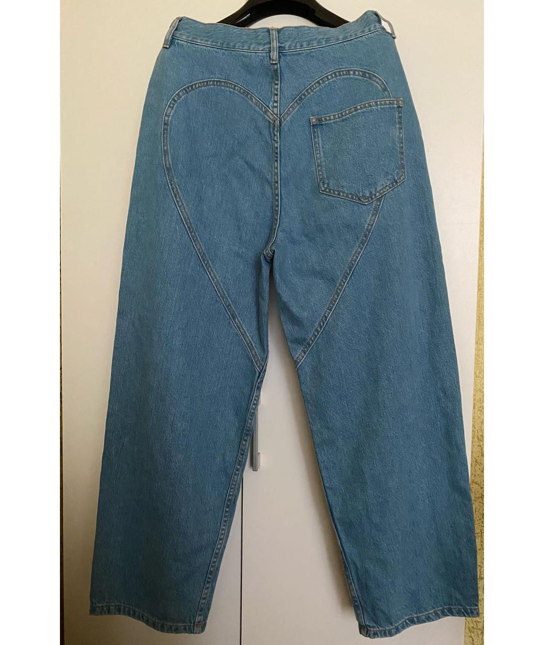 AREA Голубые хлопковые прямые джинсы, фото 2