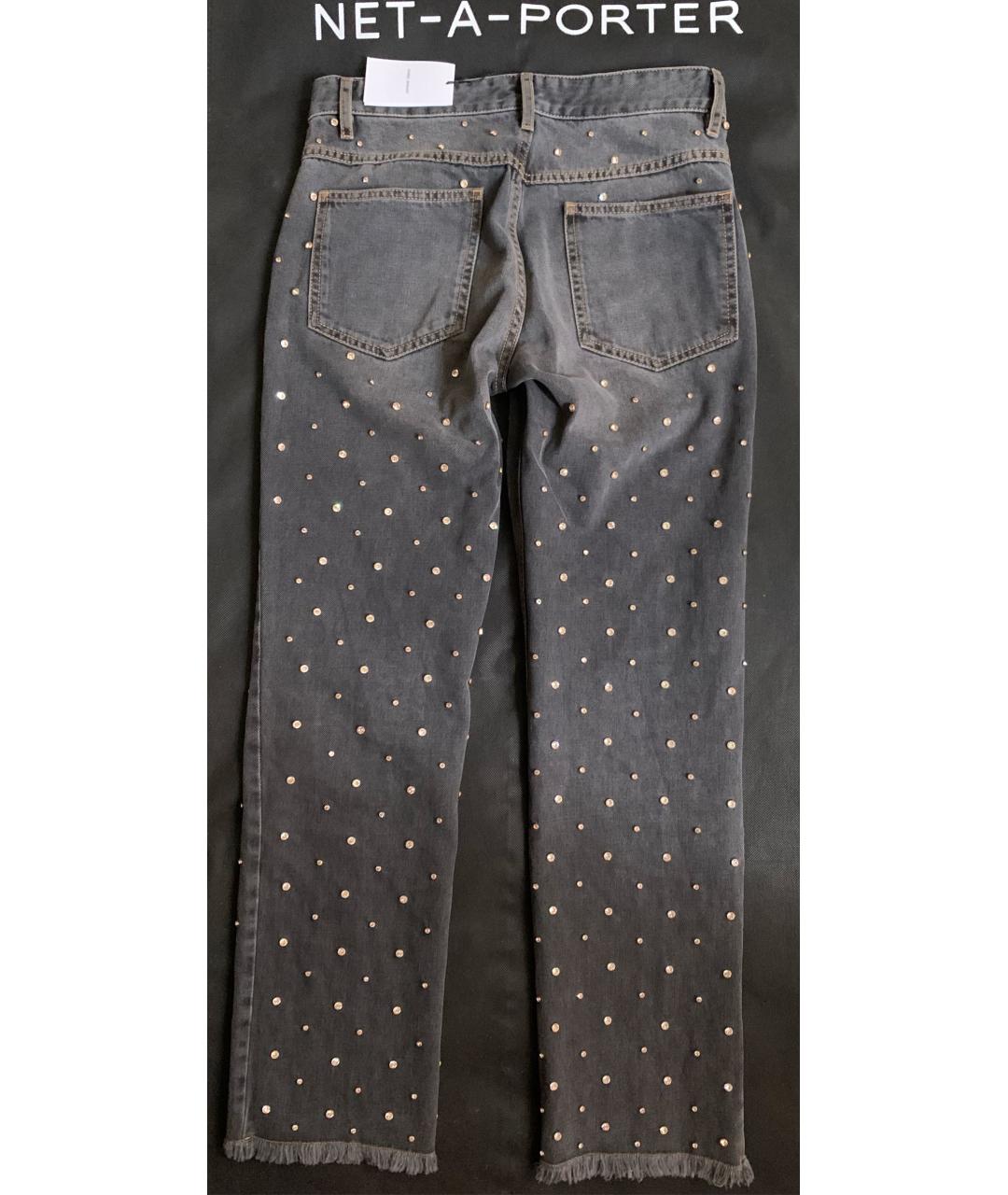 ISABEL MARANT Серые хлопковые прямые джинсы, фото 8