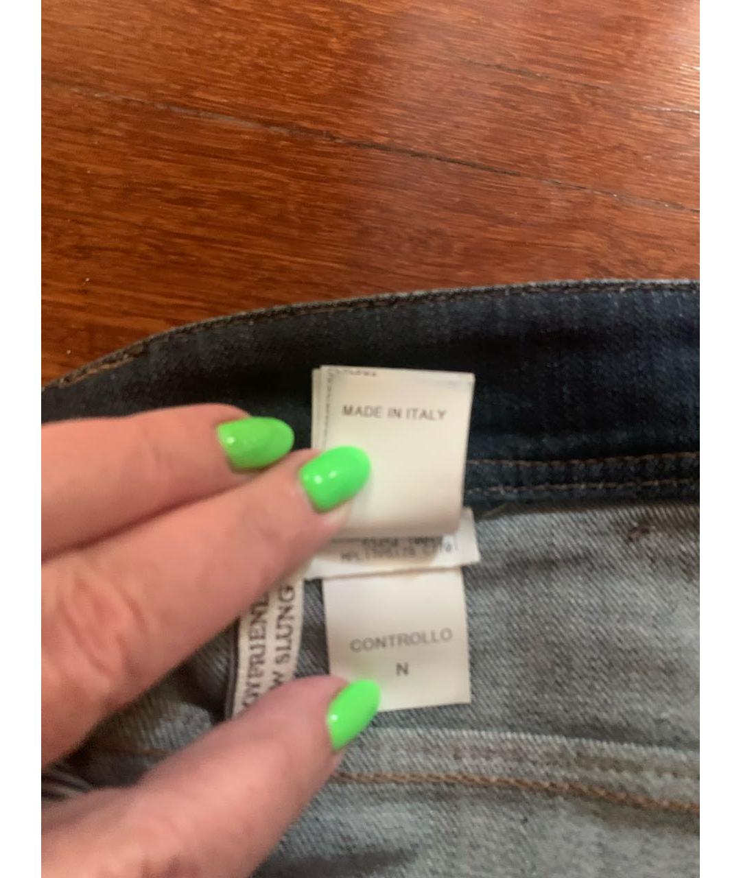 BRUNELLO CUCINELLI Синие хлопко-эластановые джинсы слим, фото 7