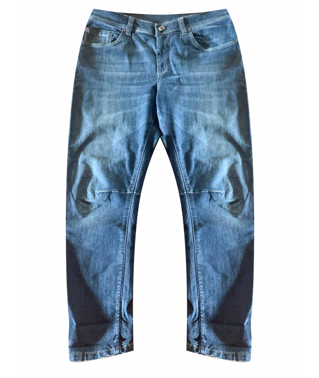 BRUNELLO CUCINELLI Синие хлопко-эластановые джинсы слим, фото 1