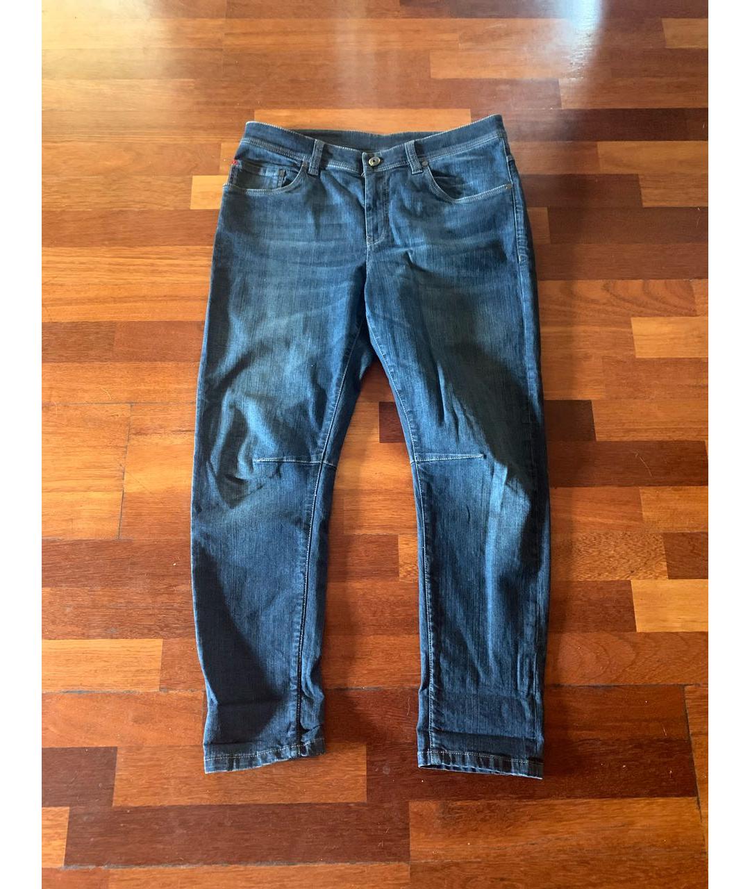 BRUNELLO CUCINELLI Синие хлопко-эластановые джинсы слим, фото 9