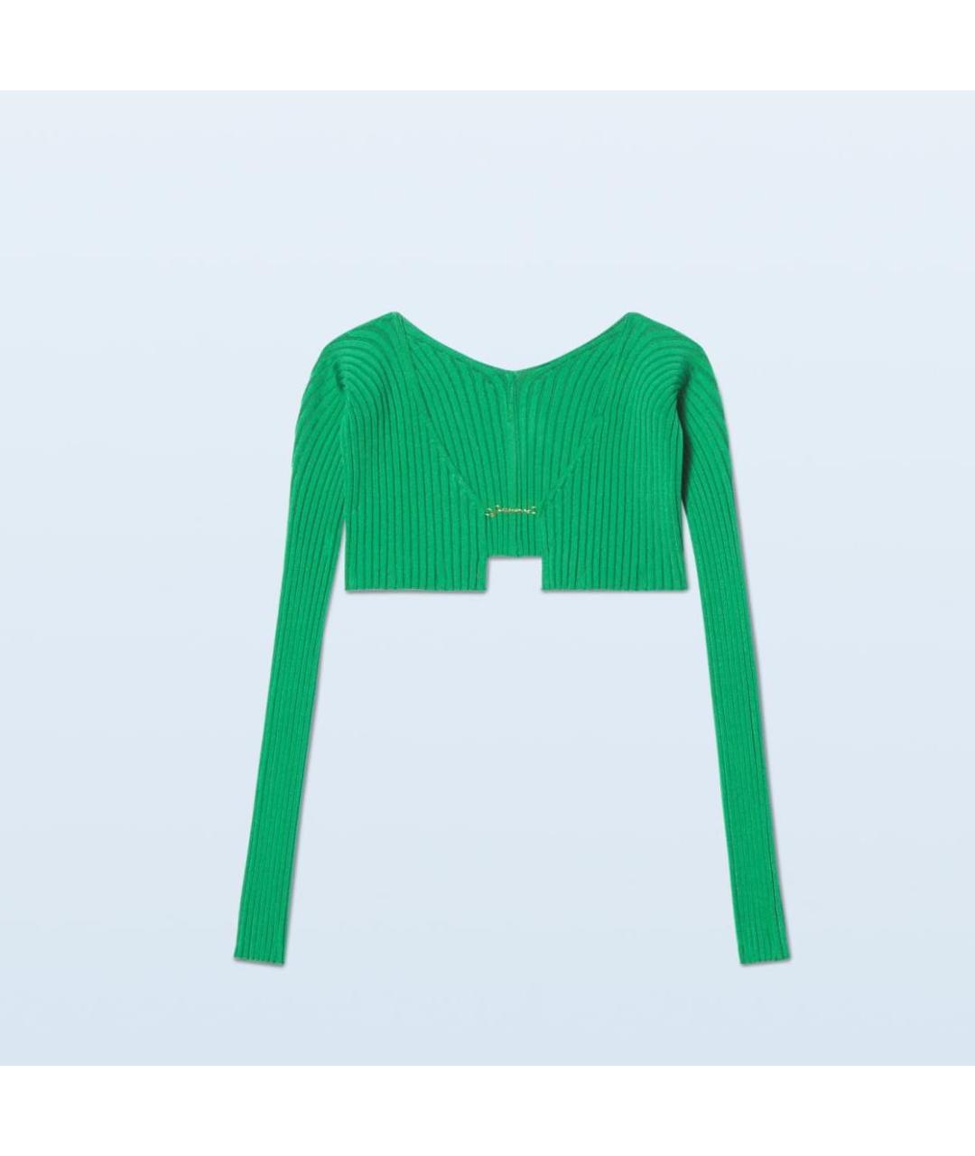 JACQUEMUS Зеленый вискозный джемпер / свитер, фото 4