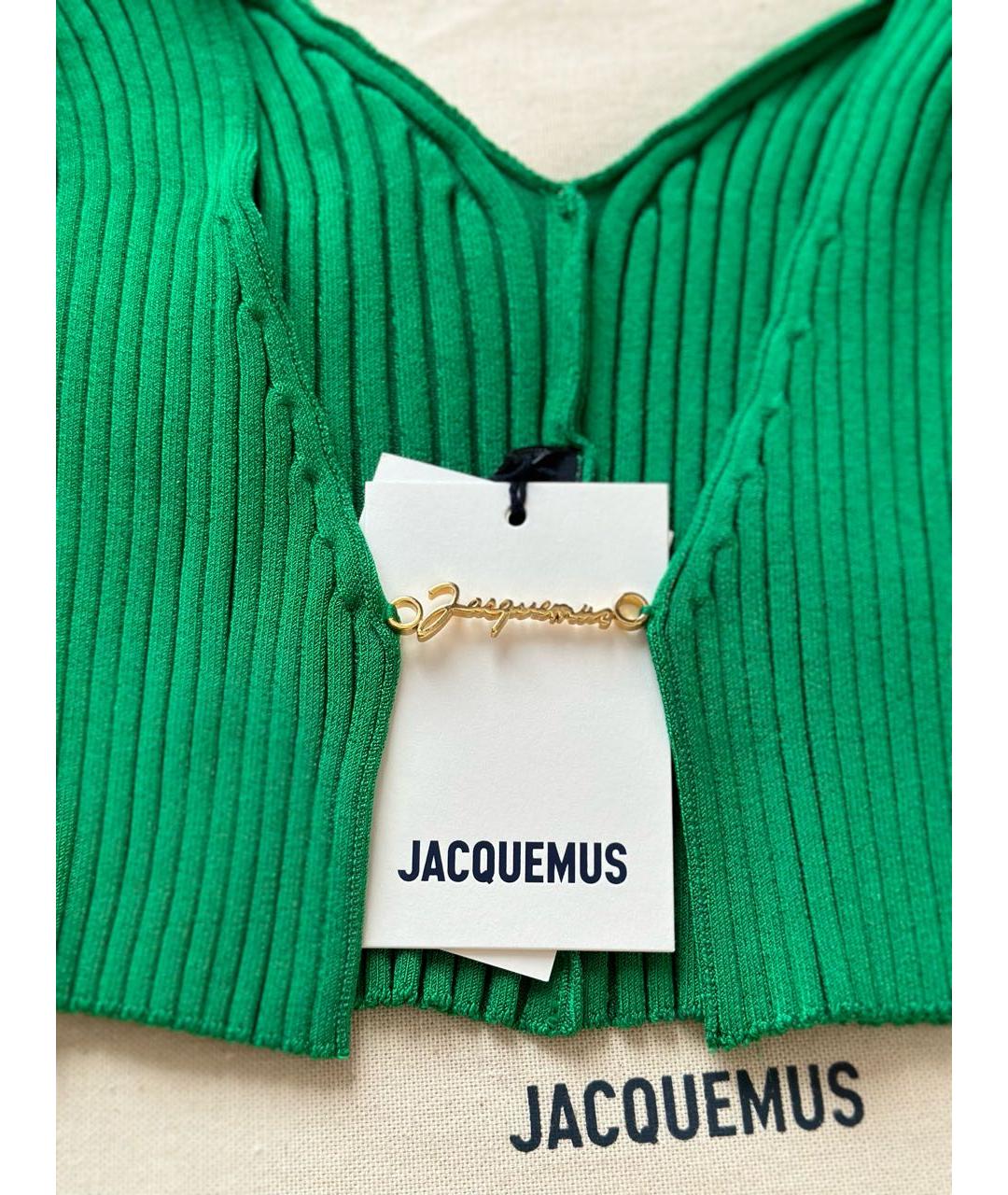 JACQUEMUS Зеленый вискозный джемпер / свитер, фото 3