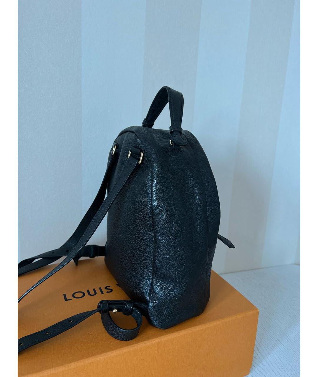 LOUIS VUITTON Черный кожаный рюкзак, фото 6
