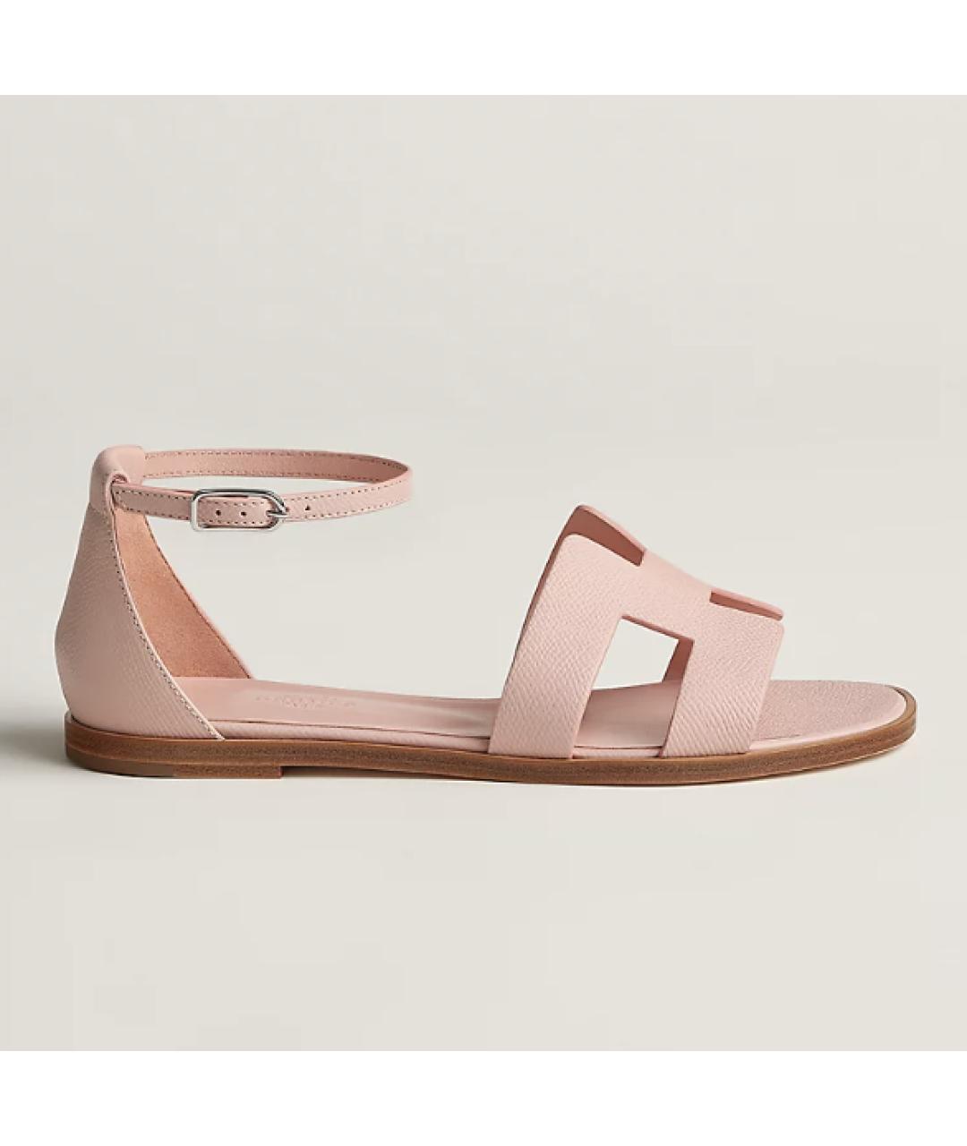 HERMES PRE-OWNED Розовые кожаные сандалии, фото 6