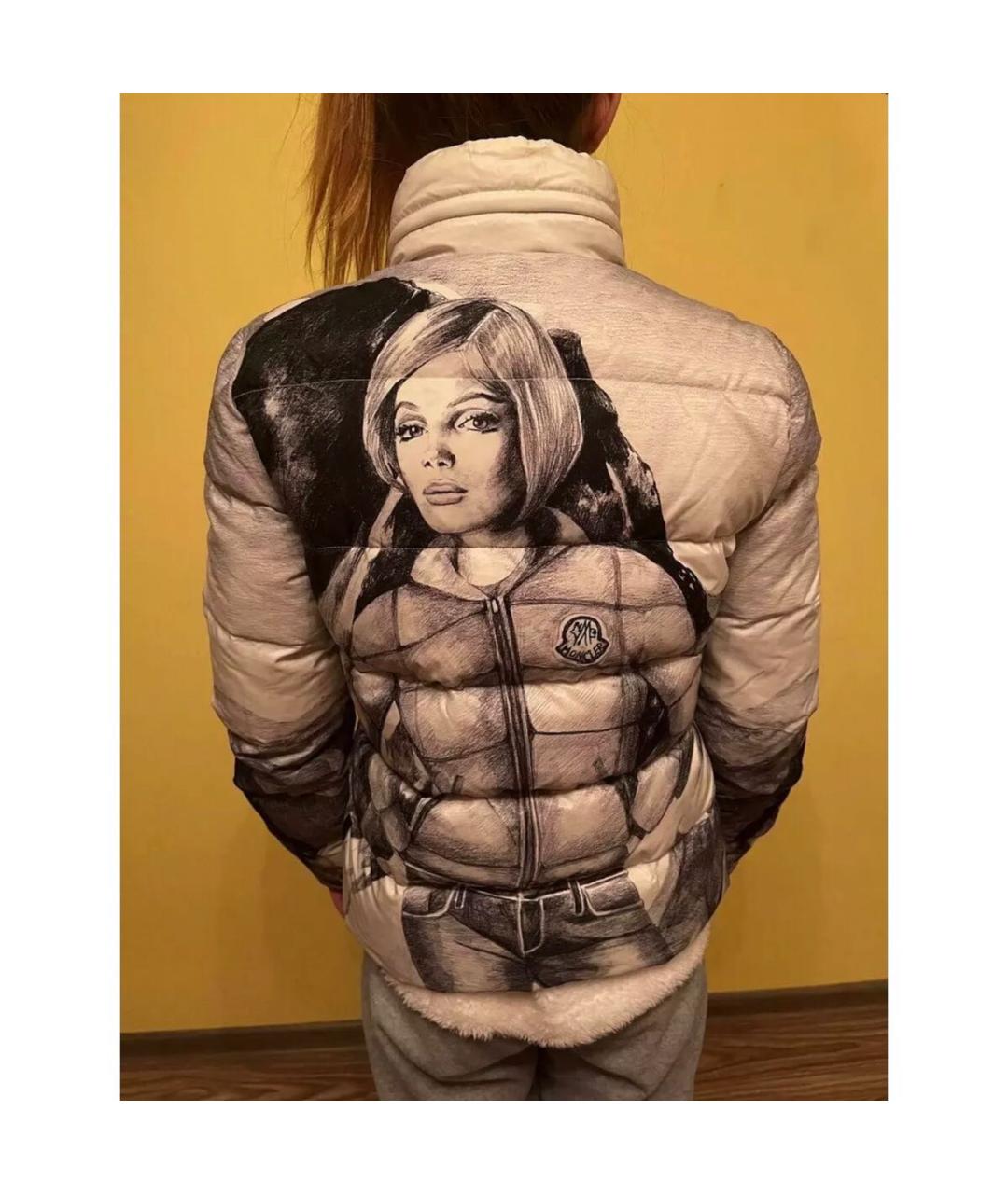 MONCLER Бирюзовый полиамидовый пуховик, фото 2