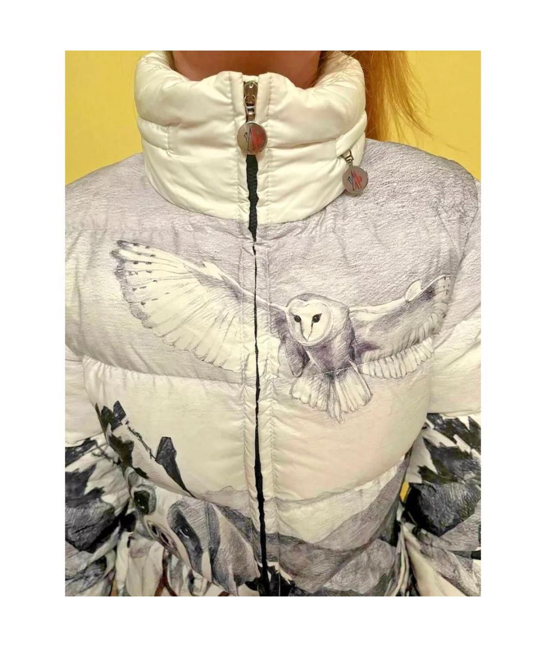 MONCLER Бирюзовый полиамидовый пуховик, фото 5