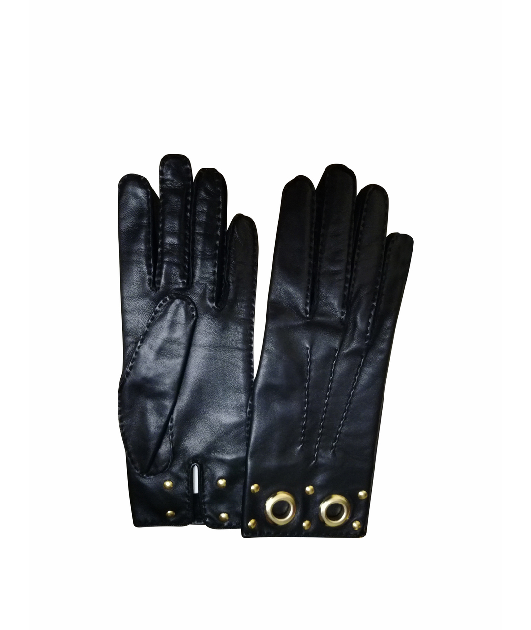 DIOR HOMME Черные кожаные перчатки, фото 1