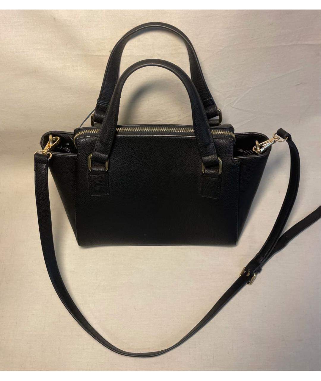 TRUSSARDI Черная кожаная сумка через плечо, фото 2