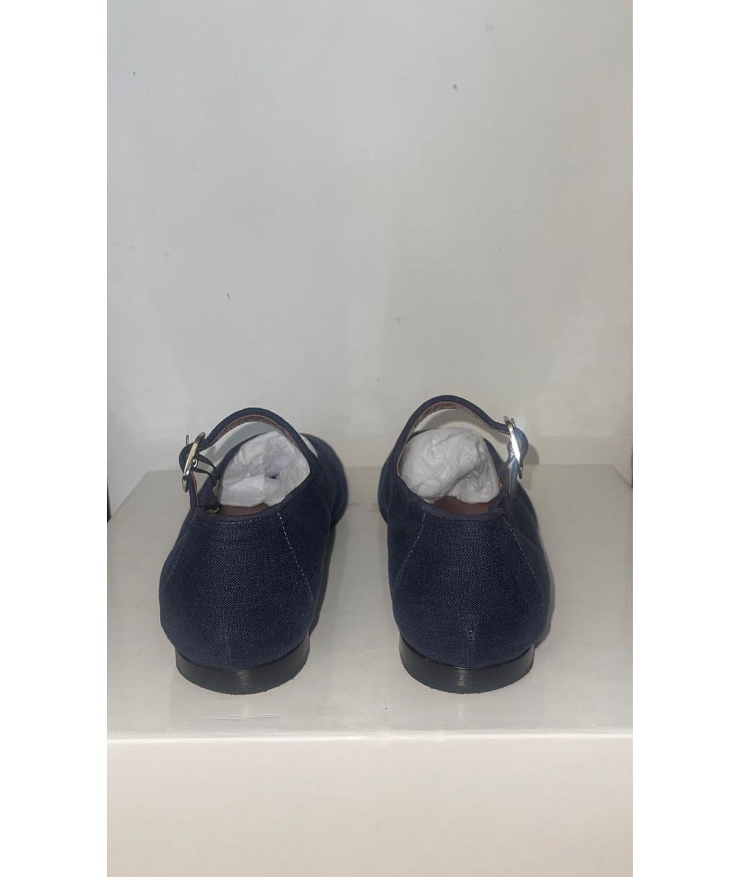 Le Monde Beryl Темно-синие текстильные балетки, фото 4