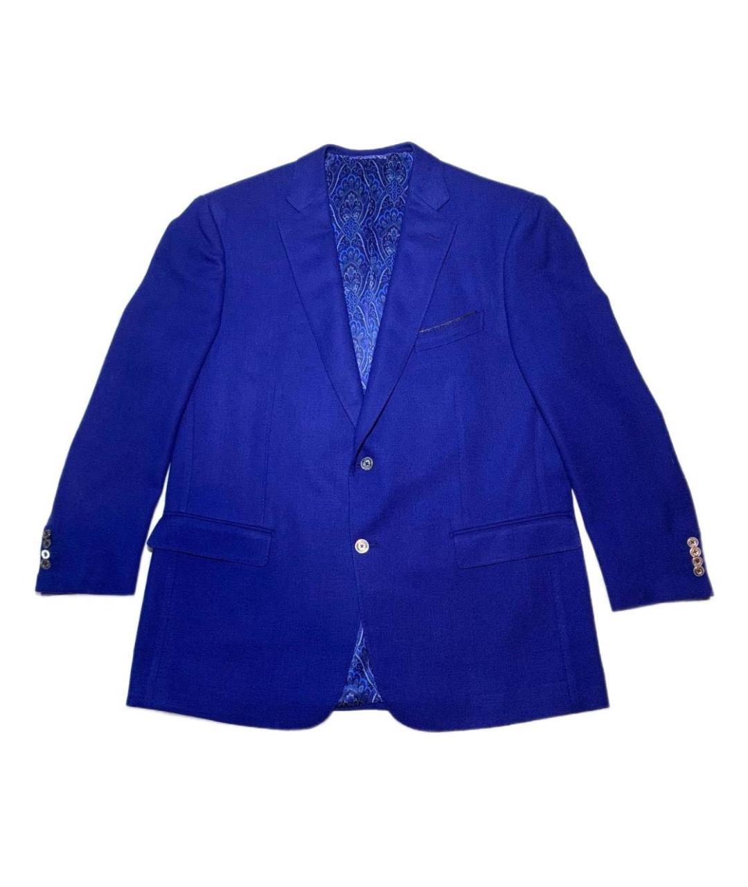 ZILLI Синий льняной пиджак, фото 1