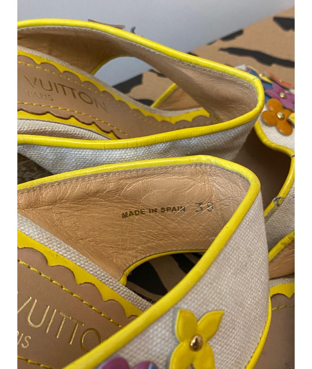 LOUIS VUITTON Белые босоножки, фото 6