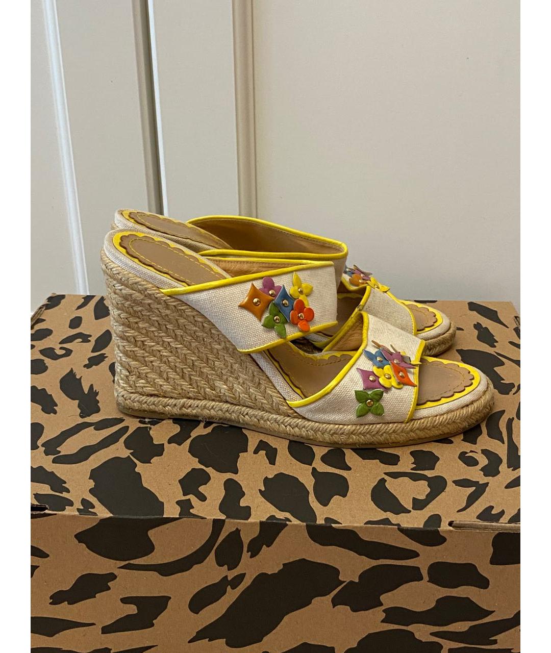 LOUIS VUITTON Белые босоножки, фото 9