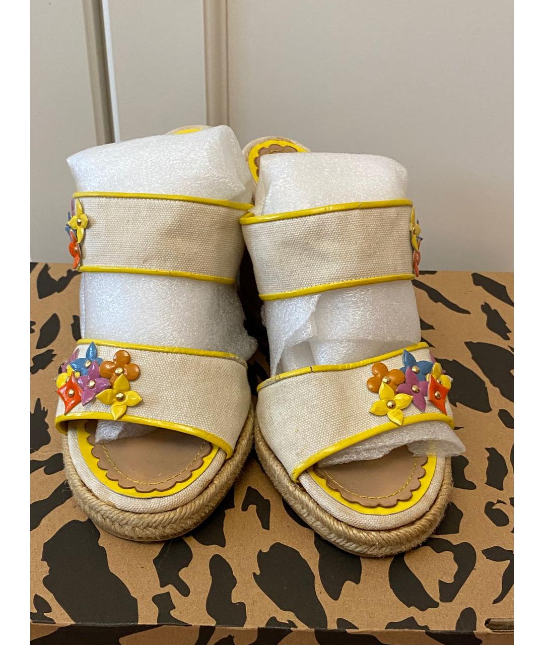 LOUIS VUITTON Белые босоножки, фото 2