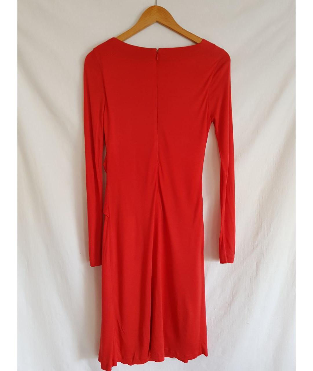 VERSACE COLLECTION Красное вискозное повседневное платье, фото 2