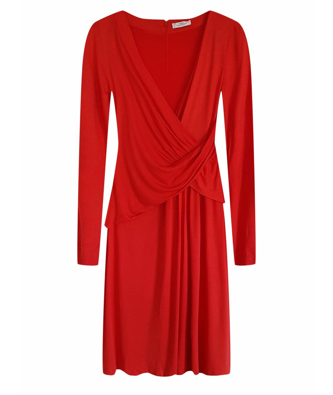 VERSACE COLLECTION Красное вискозное повседневное платье, фото 1