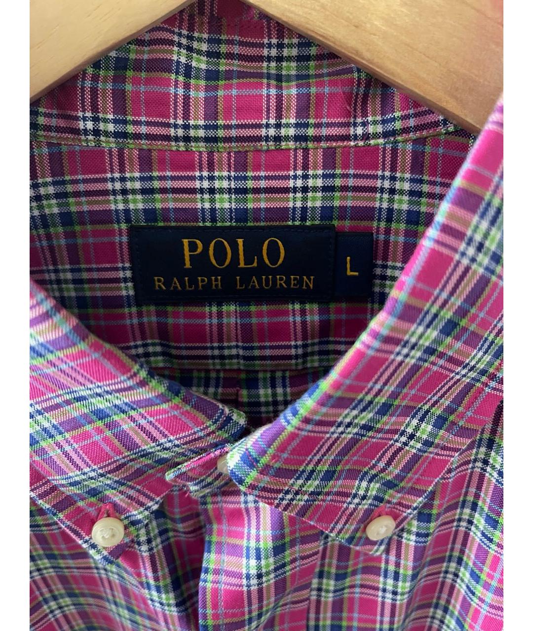 POLO RALPH LAUREN Фиолетовая хлопковая кэжуал рубашка, фото 3