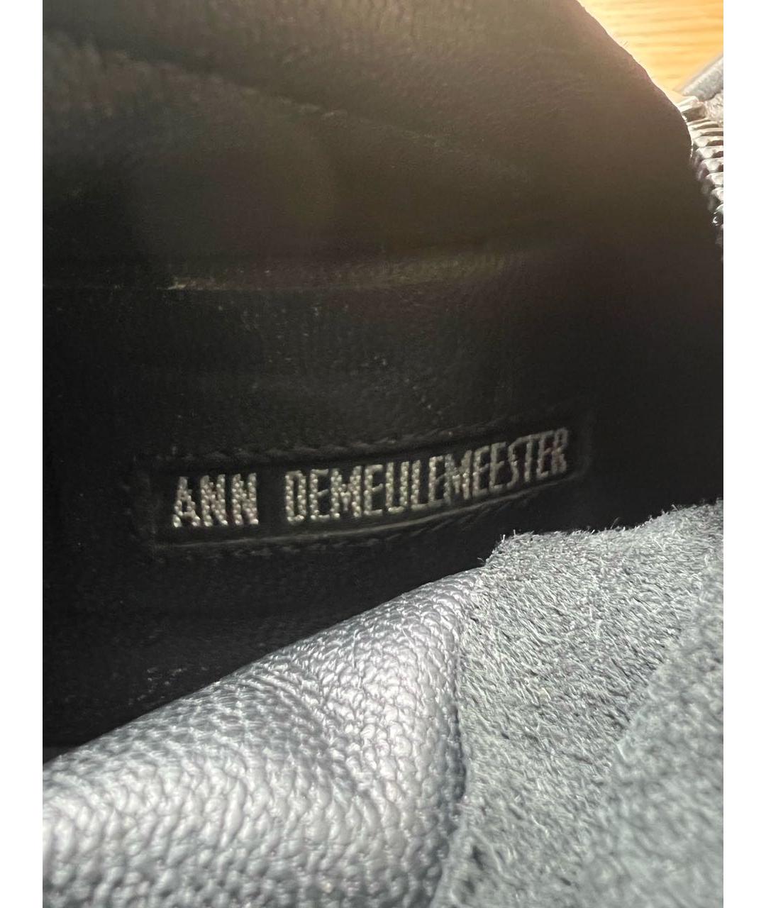 ANN DEMEULEMEESTER Черные кожаные ботильоны, фото 6