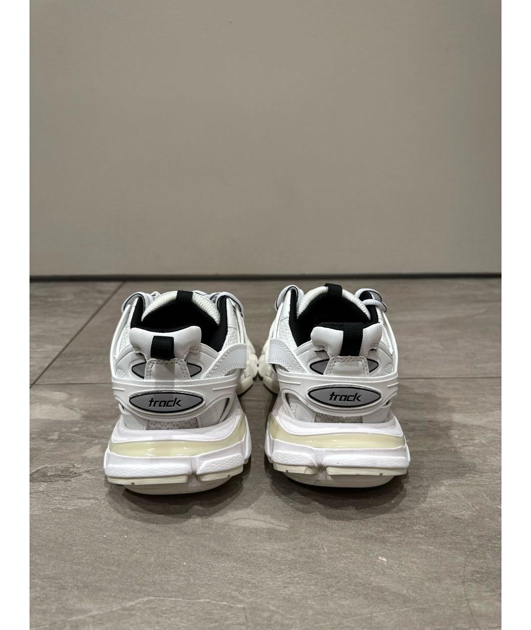 BALENCIAGA Белые кожаные кроссовки, фото 4